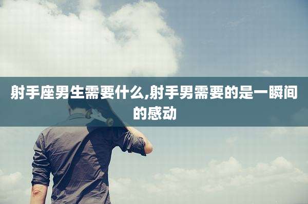 射手座男生需要什么,射手男需要的是一瞬间的感动