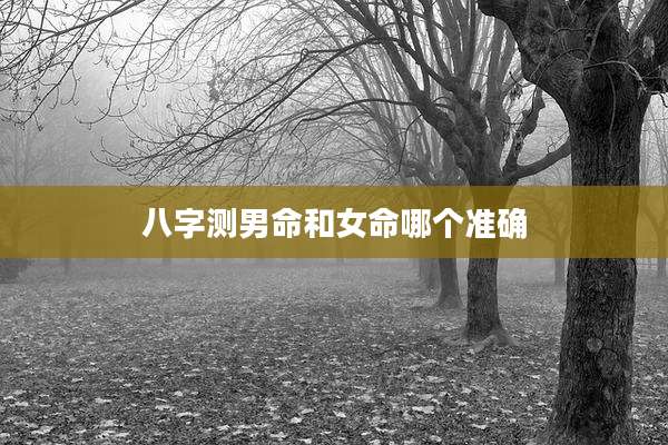 八字测男命和女命哪个准确