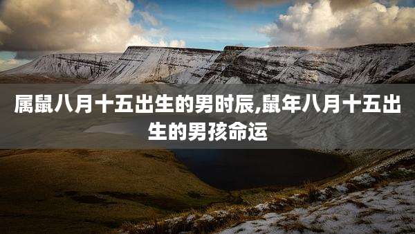 属鼠八月十五出生的男时辰,鼠年八月十五出生的男孩命运