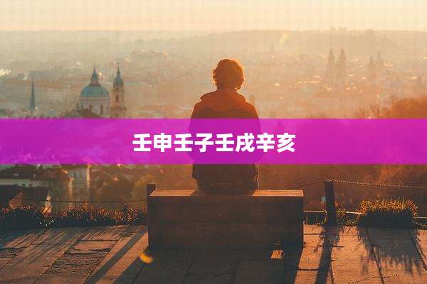 壬申壬子壬戌辛亥