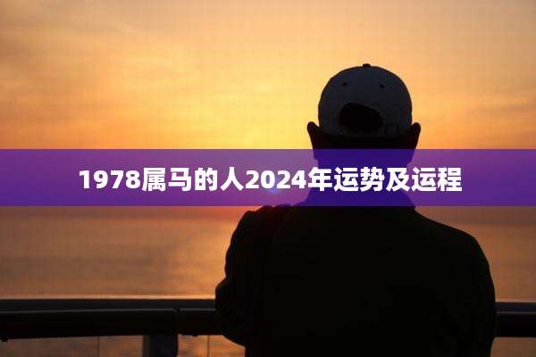 1978属马的人2024年运势及运程