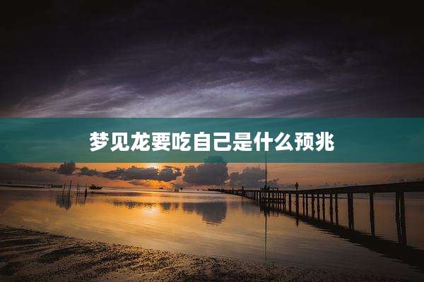 梦见龙要吃自己是什么预兆