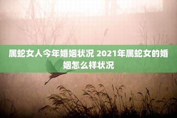 属蛇女人今年婚姻状况 2021年属蛇女的婚姻怎么样状况