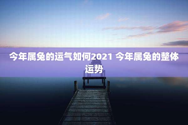 今年属兔的运气如何2021 今年属兔的整体运势
