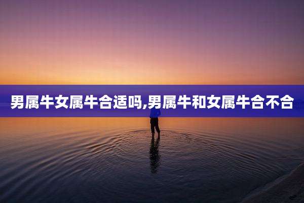 男属牛女属牛合适吗,男属牛和女属牛合不合