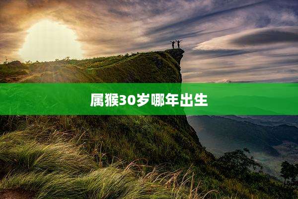 属猴30岁哪年出生