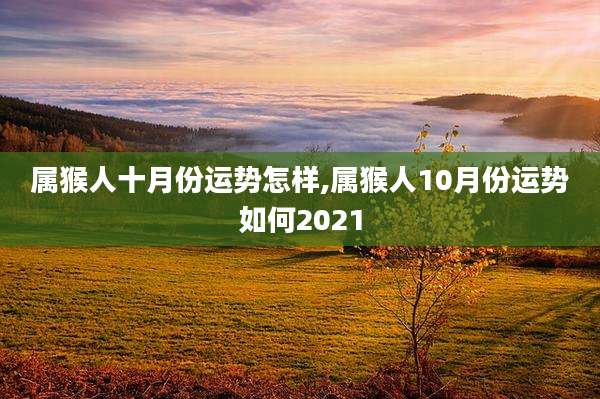 属猴人十月份运势怎样,属猴人10月份运势如何2021