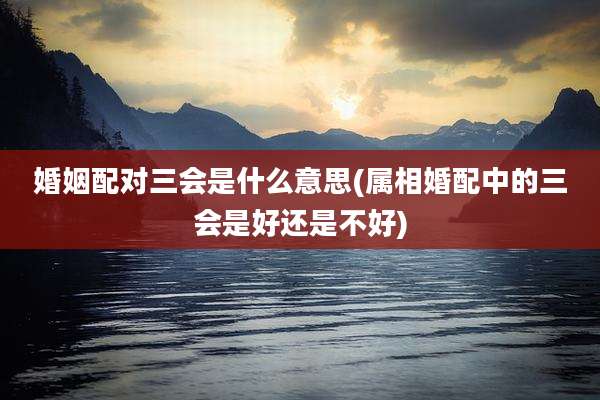 婚姻配对三会是什么意思(属相婚配中的三会是好还是不好)