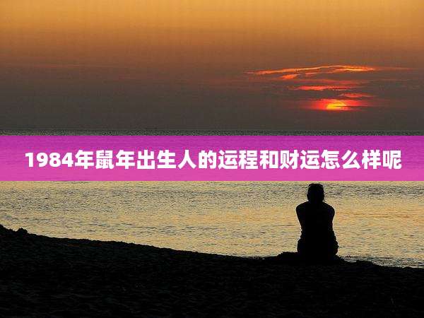 1984年鼠年出生人的运程和财运怎么样呢