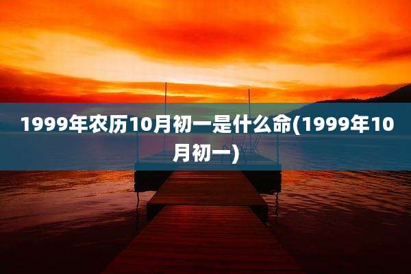 1999年农历10月初一是什么命(1999年10月初一)
