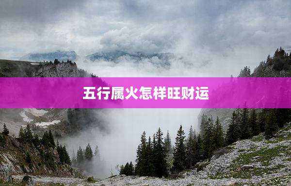 五行属火怎样旺财运