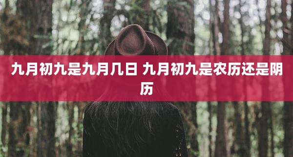 九月初九是九月几日 九月初九是农历还是阴历