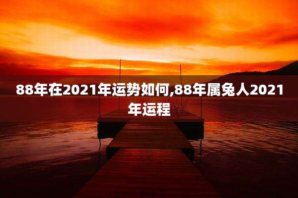 88年在2021年运势如何,88年属兔人2021年运程