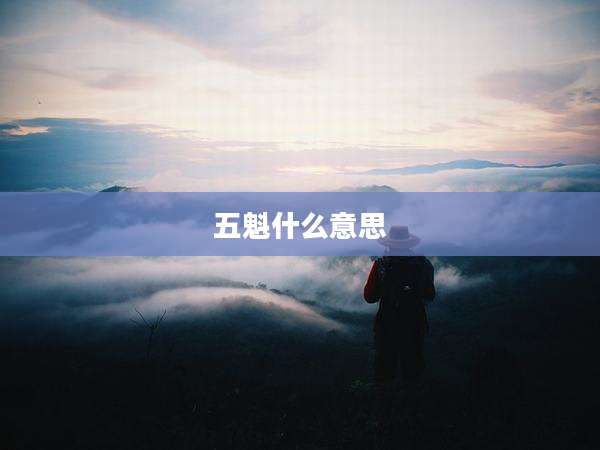 五魁什么意思