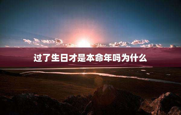 过了生日才是本命年吗为什么