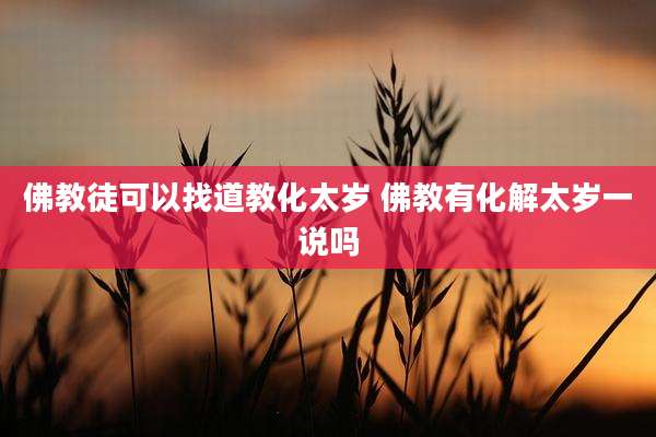 佛教徒可以找道教化太岁 佛教有化解太岁一说吗