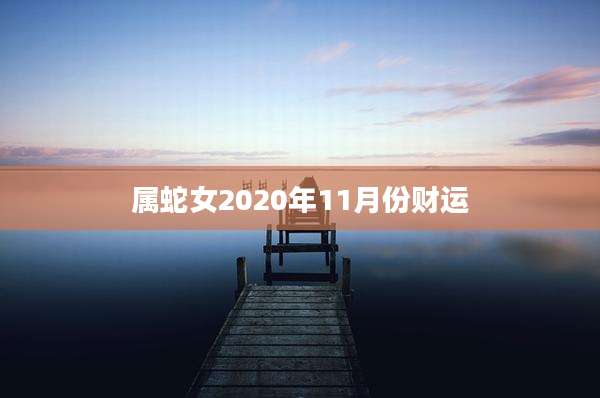 属蛇女2020年11月份财运