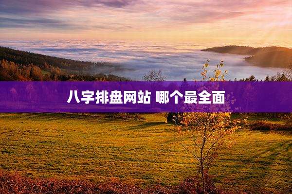八字排盘网站 哪个最全面