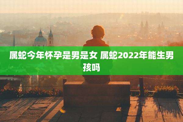 属蛇今年怀孕是男是女 属蛇2022年能生男孩吗