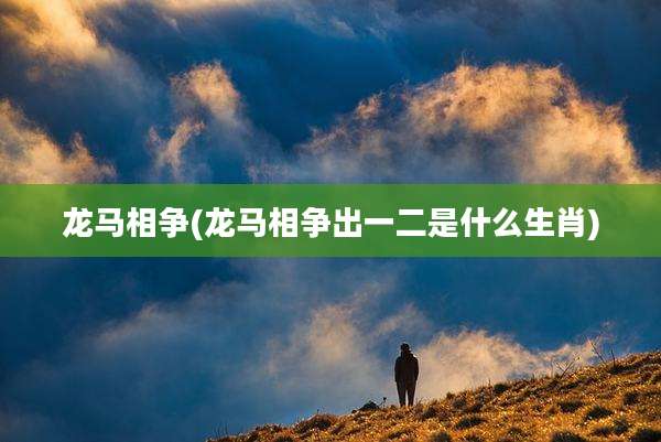 龙马相争(龙马相争出一二是什么生肖)