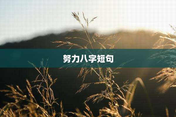 努力八字短句