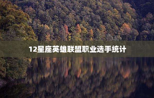 12星座英雄联盟职业选手统计
