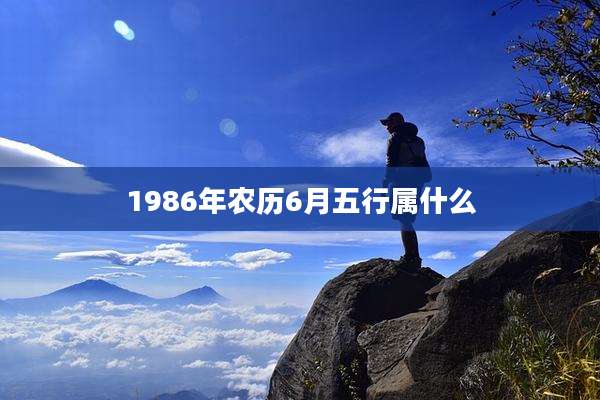 1986年农历6月五行属什么