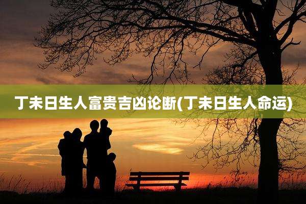 丁未日生人富贵吉凶论断(丁未日生人命运)