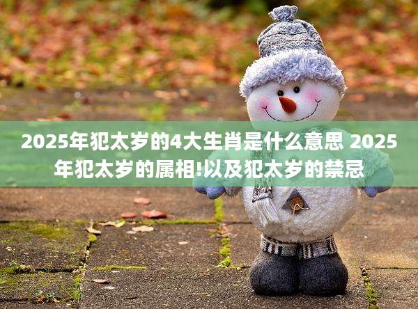 2025年犯太岁的4大生肖是什么意思 2025年犯太岁的属相!以及犯太岁的禁忌