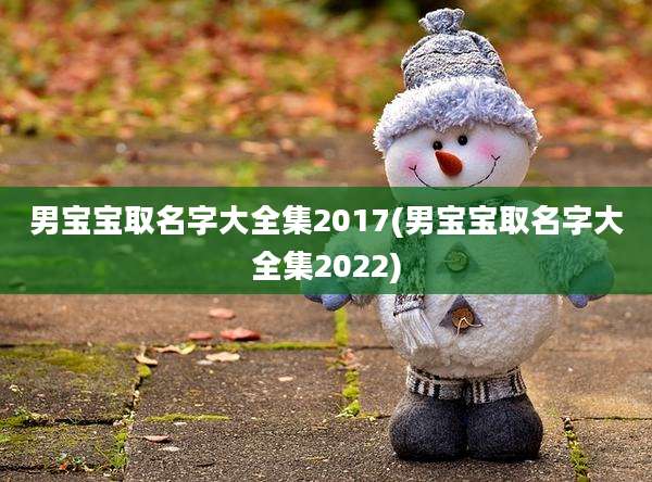 男宝宝取名字大全集2017(男宝宝取名字大全集2022)