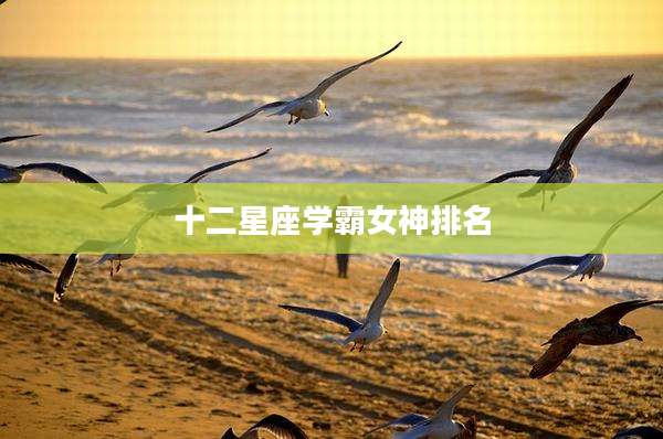 十二星座学霸女神排名
