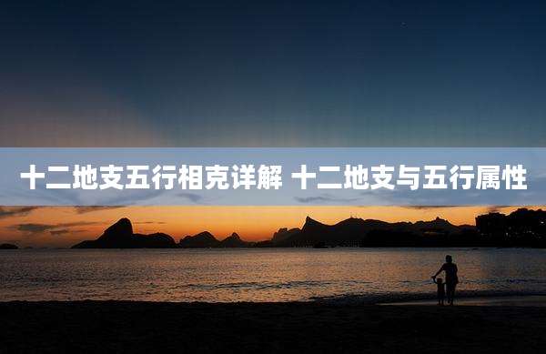 十二地支五行相克详解 十二地支与五行属性