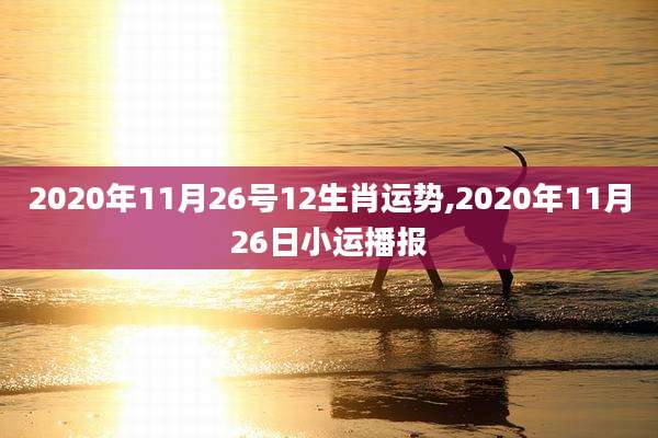 2020年11月26号12生肖运势,2020年11月26日小运播报