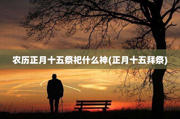 农历正月十五祭祀什么神(正月十五拜祭)
