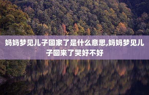 妈妈梦见儿子回家了是什么意思,妈妈梦见儿子回来了哭好不好