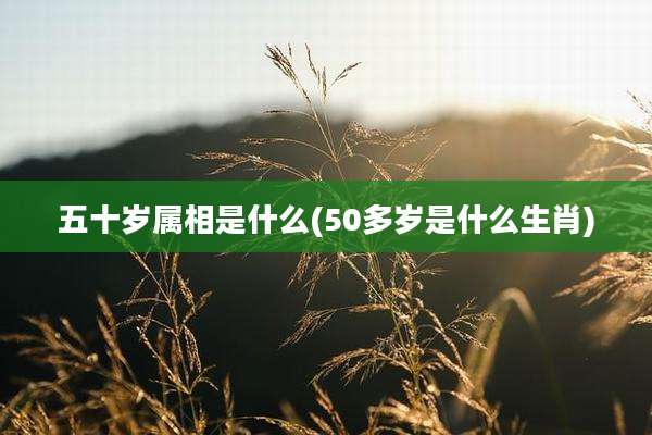 五十岁属相是什么(50多岁是什么生肖)