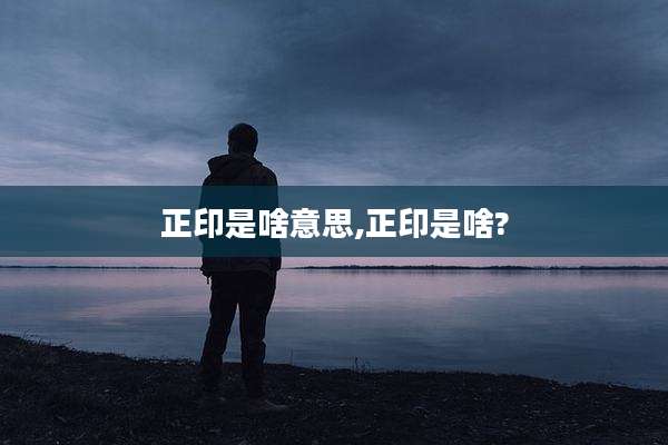正印是啥意思,正印是啥?