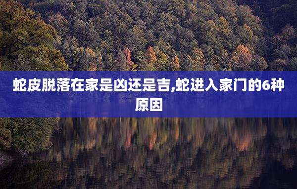 蛇皮脱落在家是凶还是吉,蛇进入家门的6种原因