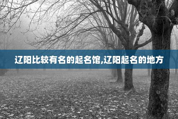 辽阳比较有名的起名馆,辽阳起名的地方