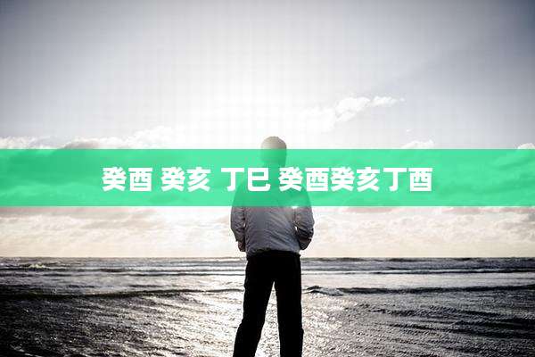 癸酉 癸亥 丁巳 癸酉癸亥丁酉