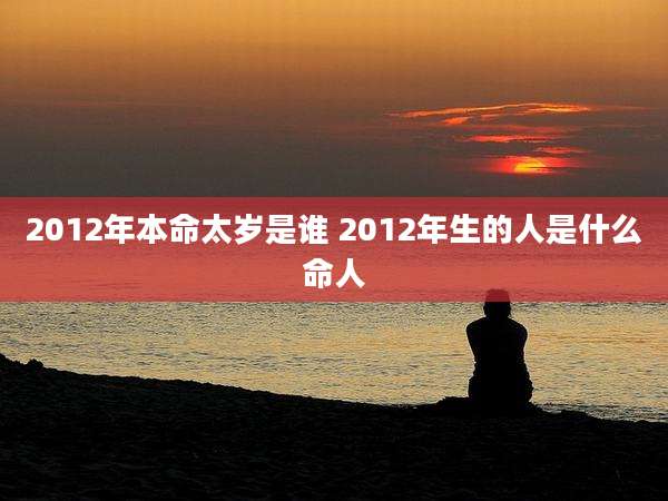 2012年本命太岁是谁 2012年生的人是什么命人