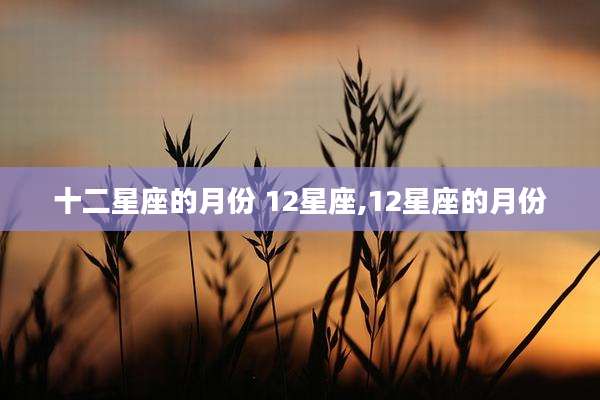 十二星座的月份 12星座,12星座的月份