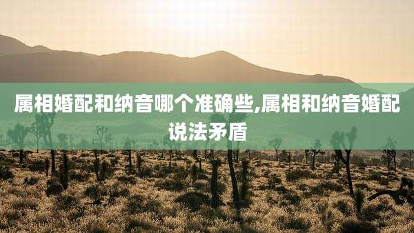 属相婚配和纳音哪个准确些,属相和纳音婚配说法矛盾