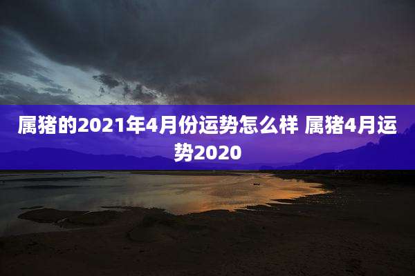 属猪的2021年4月份运势怎么样 属猪4月运势2020