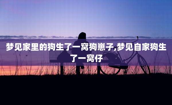 梦见家里的狗生了一窝狗崽子,梦见自家狗生了一窝仔