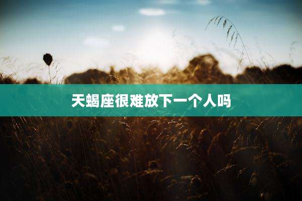 天蝎座很难放下一个人吗