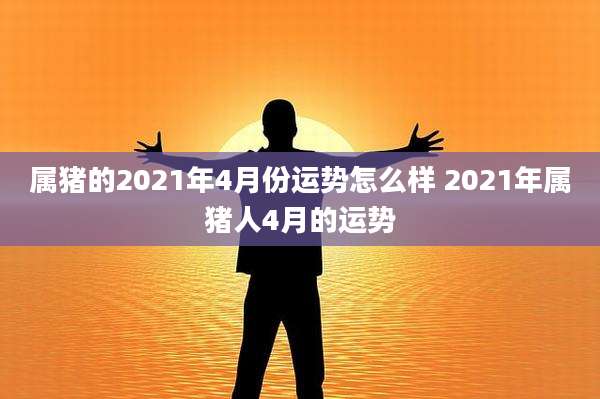 属猪的2021年4月份运势怎么样 2021年属猪人4月的运势