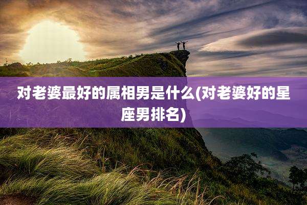 对老婆最好的属相男是什么(对老婆好的星座男排名)