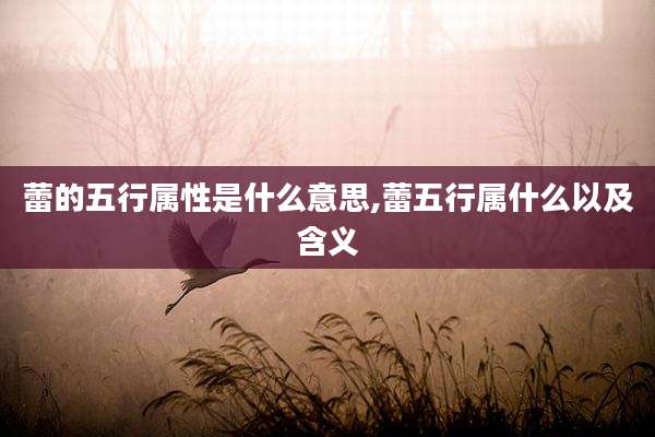 蕾的五行属性是什么意思,蕾五行属什么以及含义