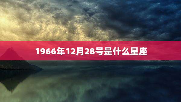 1966年12月28号是什么星座